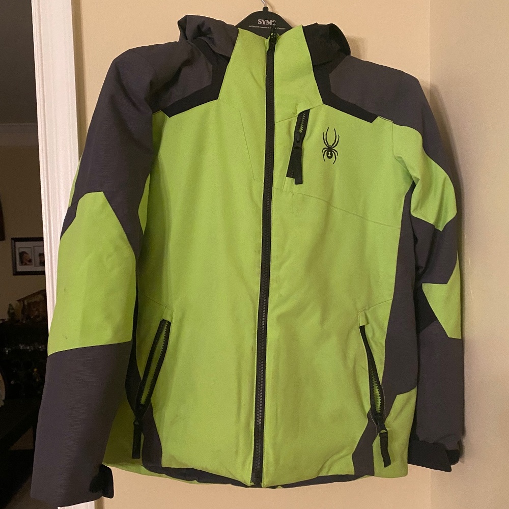Spyder Kids Jacket in Lime Green and Gray
